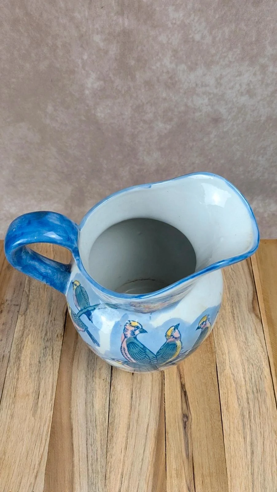 Jarrón chino vintage con decoración de pájaros y flores – photo 2